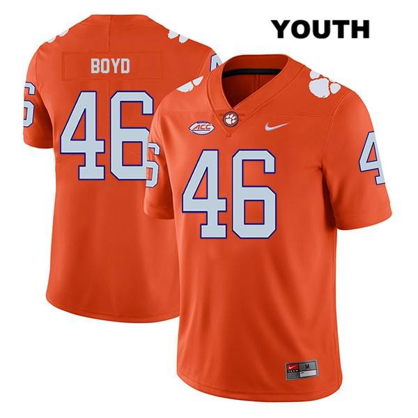 Youth Clemson Tigers #46 John Boyd Stitched Orange Legend Authentic Nike NCAA College Football Jersey XUP5046NF